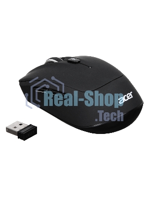 Мышь беспроводная Acer OMR040 черный, 1600 dpi, радиоканал, USB, кнопки - 6