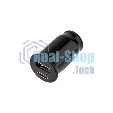 Автозарядка в прикуриватель Rexant АЗУ USB-A+USB-C, 2.4 A черный