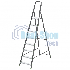 Стремянка Сибртех 8 ступеней, стальной профиль, алюминиевые ступени