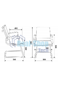 Кресло компьютерное Бюрократ CH-993-Low-V/blue синий, низкая спинка, искусственная кожа