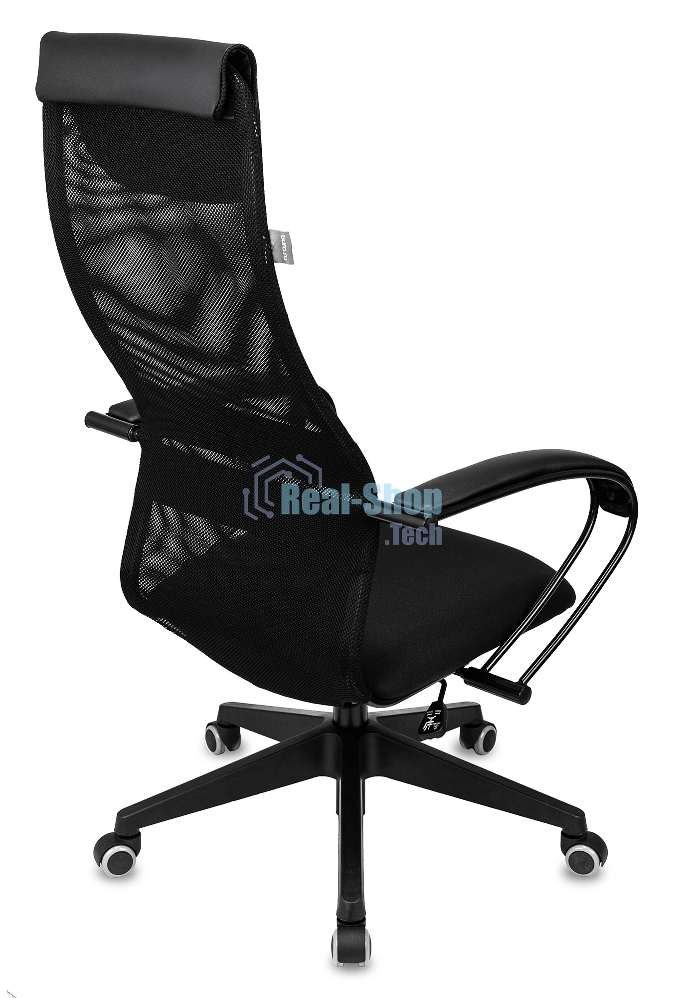 Кресло руководителя Бюрократ CH-607 TW-01 черный, сетка/ткань с подголов. крестовина пластик