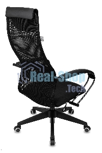 Кресло руководителя Бюрократ CH-607 TW-01 черный, сетка/ткань с подголов. крестовина пластик