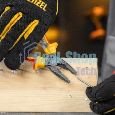 Плоскогубцы комбинированные Denzel диэлектрические трехкомпонентные рукоятки до 1000 В, 165 мм