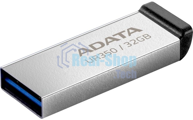 Флешка USB ADATA UR350 (UR350-32G-RSR/BK), 32Gb, USB 3.2, R/W 100/15, серебристый/черный