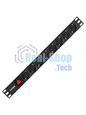 Блок розеток горизонтальный ExeGate ServerPro PDU-19H804 Al-8S-EU2.5-SW, 19