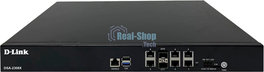 Маршрутизатор D-Link DSA-2308X/A1A, 6x1000Base-T, 2x10Gbase-X SFP+, 2xUSB ports, RJ45 Console