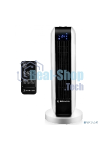 Тепловентилятор 4802BR BRAYER, 2000 Вт, 2 уров.мощ, вращ.корп 35°, LED-диспл, пульт ДУ, таймер
