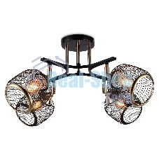 Светильник Ambrella light TR80177/4 BK/FGD черный/золото E27/4 max 40W D640*260