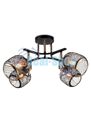 Светильник Ambrella light TR80177/4 BK/FGD черный/золото E27/4 max 40W D640*260