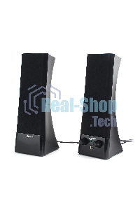 Акустическая система 2.0 Gembird SPK-500, черный, 6 Вт, рег. громкости, разъем для наушников, питание от сети