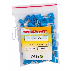Наконечник вилочный изолированный Rexant 3.2 мм 1.5-2.5 мм² (НВи 2.5-3) синий