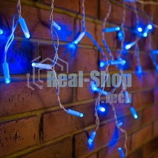 Гирлянда Neon-night Айсикл (бахрома) светодиодный, 4,8 х 0,6 м, белый провод, 230 В, диоды синие, 176 LED