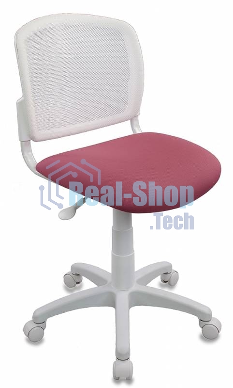 Кресло детское Бюрократ CH-W296NX/26-31 TW-15 белый, спинка сетка, сиденье розовый 26-31