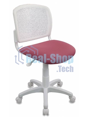 Кресло детское Бюрократ CH-W296NX/26-31 TW-15 белый, спинка сетка, сиденье розовый 26-31