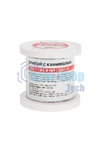 Припой с канифолью Rexant ПОС-61, 100г, Ø0,8мм, (олово 61%, свинец 39%), катушка