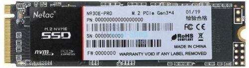 Накопитель SSD Netac N930E Pro, 512Gb, PCIe 3.0 x4, M.2 2280, NVMe, R/W 2080/1700