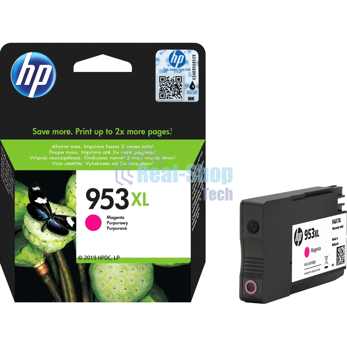 Картридж струйный HP 953XL F6U17AE пурпурный для HP OJP 8710/8715/8720/8730/8210/8725 (1600 стр.)