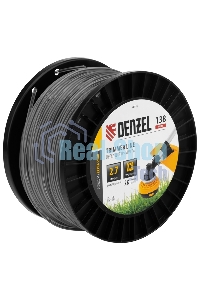 Леска для триммера Denzel двухкомпонентная квадрат, 2,7 мм х 138 м, на DIN катушке EXTRA CORD