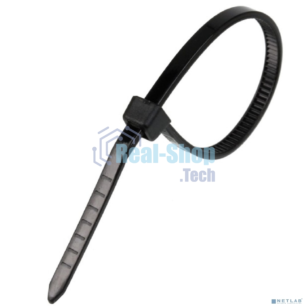 Стяжка нейлоновая Exegate EX253856RUS неоткрывающаяся CV-300B, 300 мм, упак. 100 шт черная