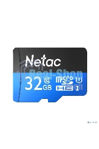 Флеш карта microSDHC 32Gb Netac P500 NT02P500STN-032G-R (с SD адаптером) 80Mb/s