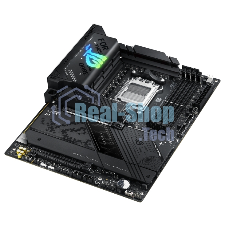 Материнская плата ASUS ROG STRIX X870-F GAMING WIFI, AM5, AMD X870, 4xDDR5, 2xSATA, 4xM.2, 1xPCI-E 5.0 x16, 1xPCI-E 4.0 x4, 1xHDMI, 1xDP, 2xUSB-C USB4, 1xUSB-C 10Gbps, 5xUSB-A 10Gbps, 4xUSB-A 5Gbps, 1x 2.5Gb LAN, 2x3.5 мм, 7.1, ATX