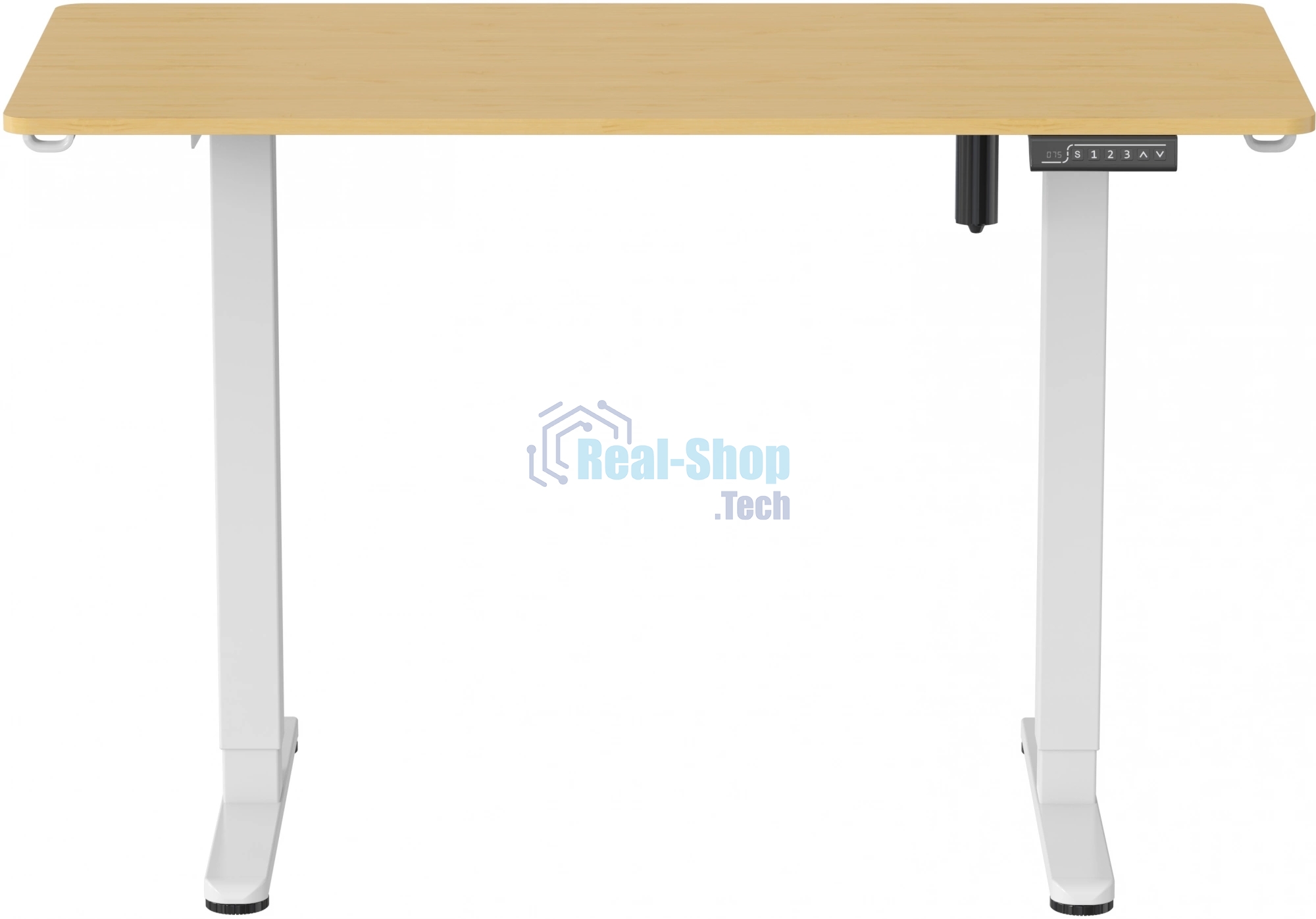 Стол компьютерный Cactus CS-ED-WTBAM столешница бамбук, бежевый, каркас белый