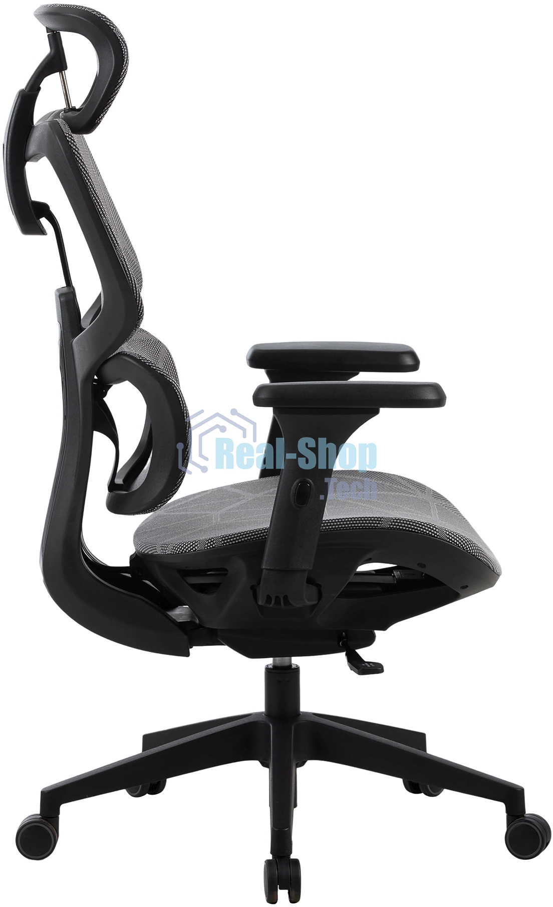 Кресло компьютерное Cactus CS-MC555-GY черный/серый, сетка