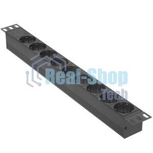 Блок розеток горизонтальный ExeGate ServerPro PDU-19H905 Al-9S-EU3, 19