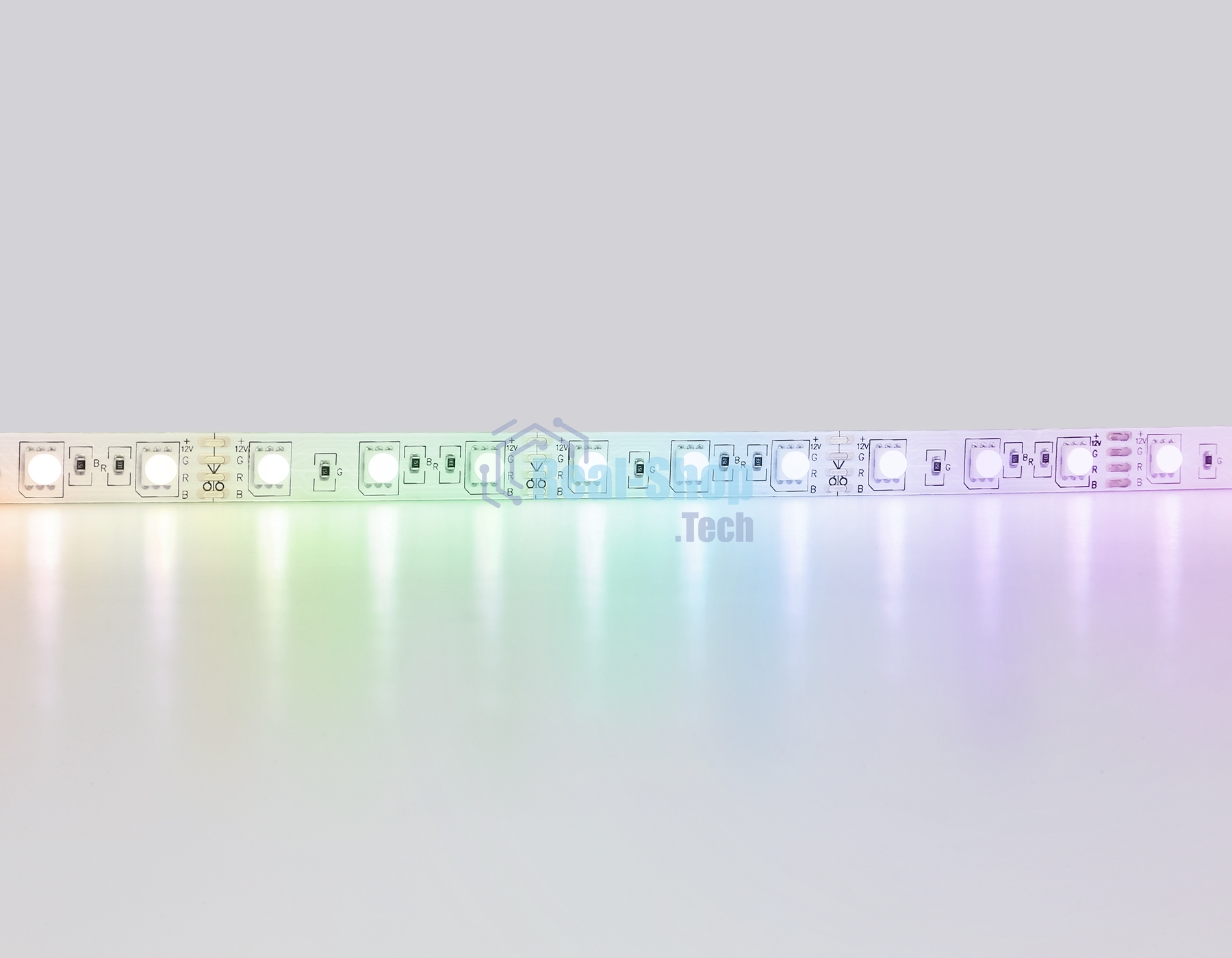 Комплект светодиодной ленты GS2402 5050 60Led/ 14.4W m/ 12V IP20 RGB/ 5000*10*1.87mm (4 конт.)