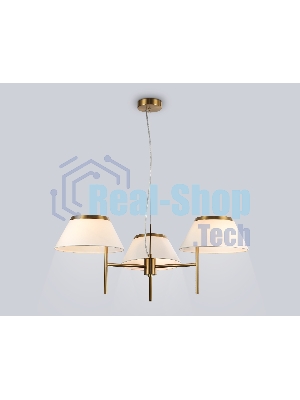 Люстра Ambrella light LH72471/3 BS/WH латунь/белый Е14/3 max 40W D800*290-1080