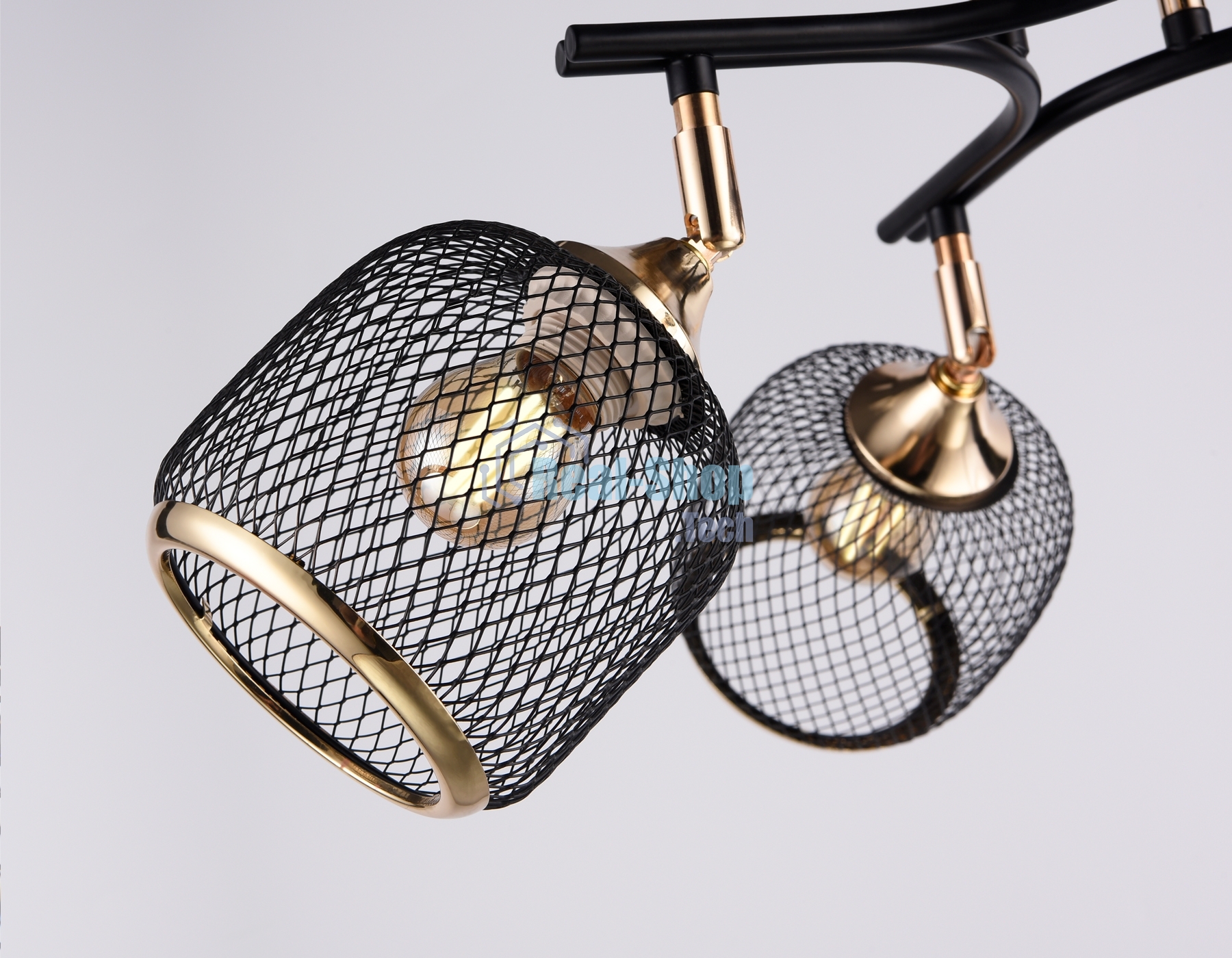 Светильник Ambrella light TR80177/4 BK/FGD черный/золото E27/4 max 40W D640*260