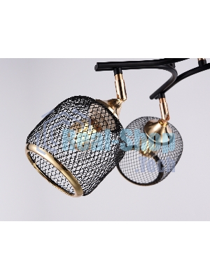 Светильник Ambrella light TR80177/4 BK/FGD черный/золото E27/4 max 40W D640*260