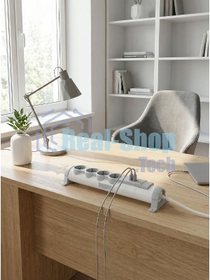 Удлинитель У04К 4 места 2P+PE 3м 3х1,5мм2 16А USB A+C 20Вт белый COMFORT