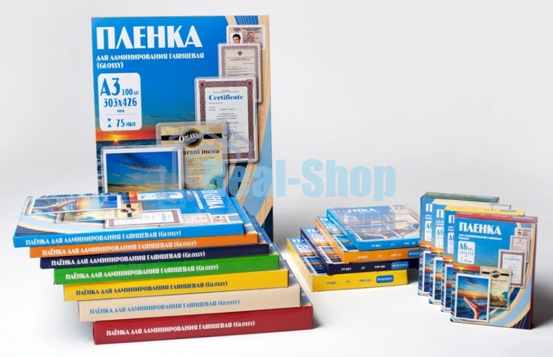 Пленка для ламинирования Office Kit 60мкм A4 (100 шт) глянцевая216x303 мм PLP100123