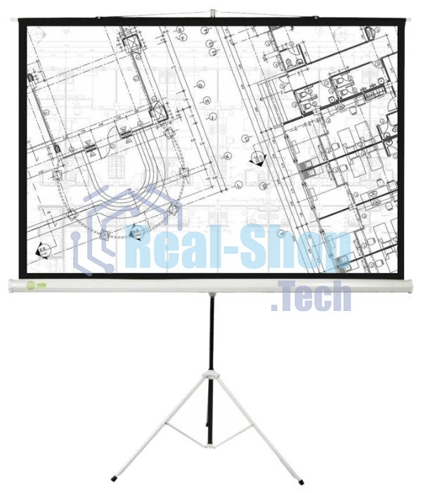 Экран Cactus 127x127см Triscreen CS-PST-127X127 1:1 напольный рулонный белый