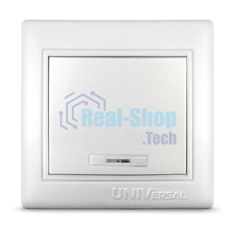 Выключатель 1-кл. СП Севиль 10А IP20 с индик. белый Universal С0121