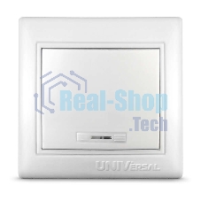 Выключатель 1-кл. СП Севиль 10А IP20 с индик. белый Universal С0121