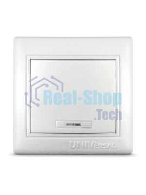 Выключатель 1-кл. СП Севиль 10А IP20 с индик. белый Universal С0121