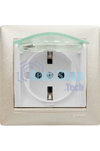 Розетка Legrand Valena 774220 влагозащищенная IP44 с заземлением с крышкой и защитными шторками (белая)