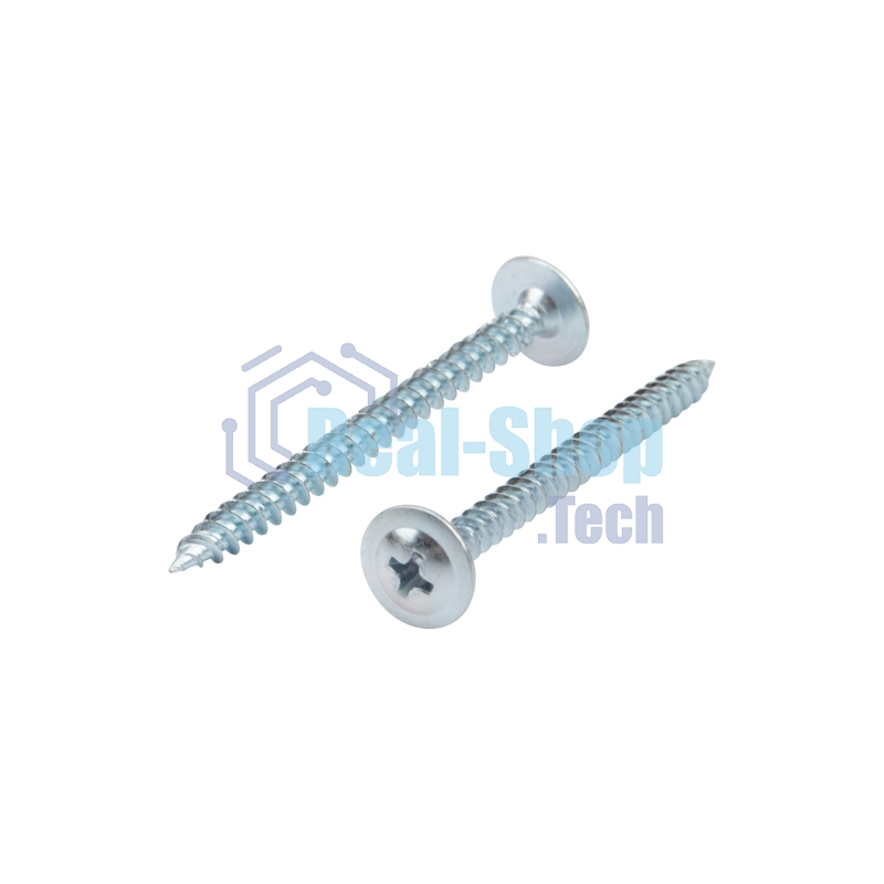 Саморез с прессшайбой Kranz ПШС острый 4.2х50, короб (200 шт./уп.)