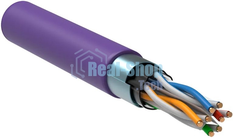 Кабель информационный ITK LC1-C604-326 кат.6 F/UTP 4X2X23AWG LSZH внутренний 305м фиолетовый