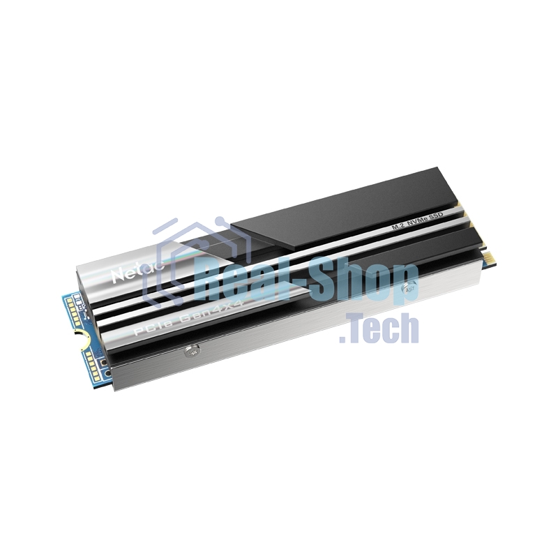 Накопитель SSD Netac NV5000, 500Gb, M.2 2280, PCIe 4.0 x4, NVMe, R/W 5000/2500, с радиатором