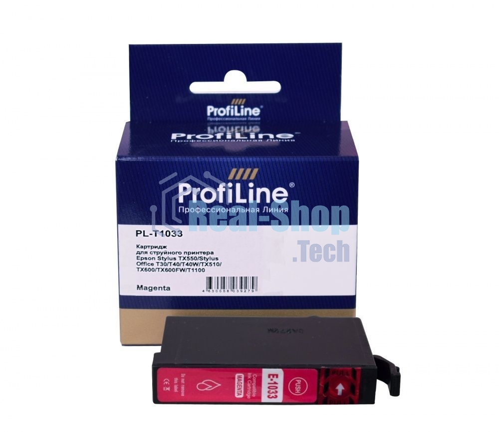Картридж струйный ProfiLine PL-T1033 для принтеров Epson Stylus TX550/Stylus Office T30/T40/T40W/TX510/TX600/TX600FW/T1100 с чернилами Magenta 11,1 мл