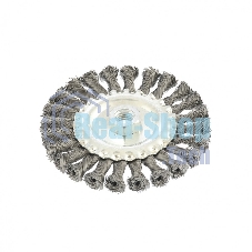 Щетка Matrix для УШМ 125 мм, М14, плоская, крученая проволока 0,35 мм