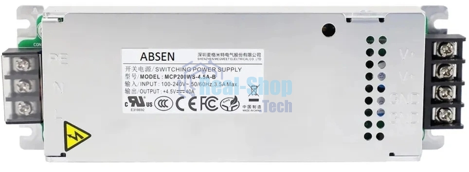 Блок питания Absen MCP200WS-4.5A-B 100~240V 40A