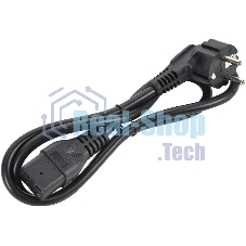 Шнур питания ITK PC-C19D-1M C19-Schuko проводник.:3x1.5мм2 1м 230В 16А (упак.:1шт) черный