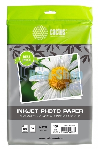 Фотобумага Cactus CS-MA416020ED A4/160г/м2/20л./белый матовое для струйной печати