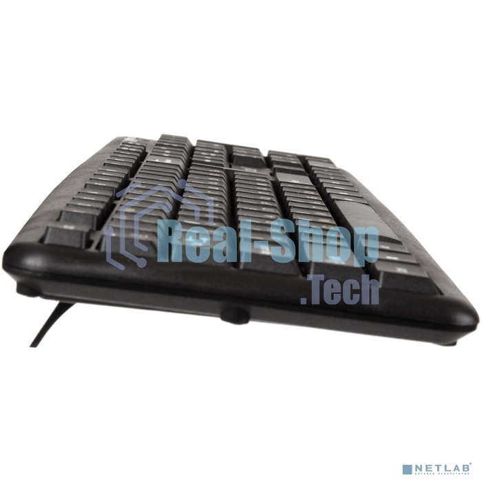 Клавиатура проводная Professional Standard LY-331L2-OEM (USB, полноразмерная, влагозащищенная, 104кл., Enter большой, длина кабеля 2,2м, черная, brown box)