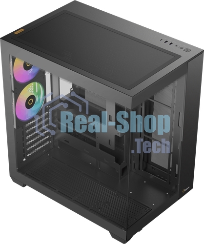 Корпус Ocypus Delta C74 ARGB Black, Midi-Tower, чёрный, 2 x 120 мм