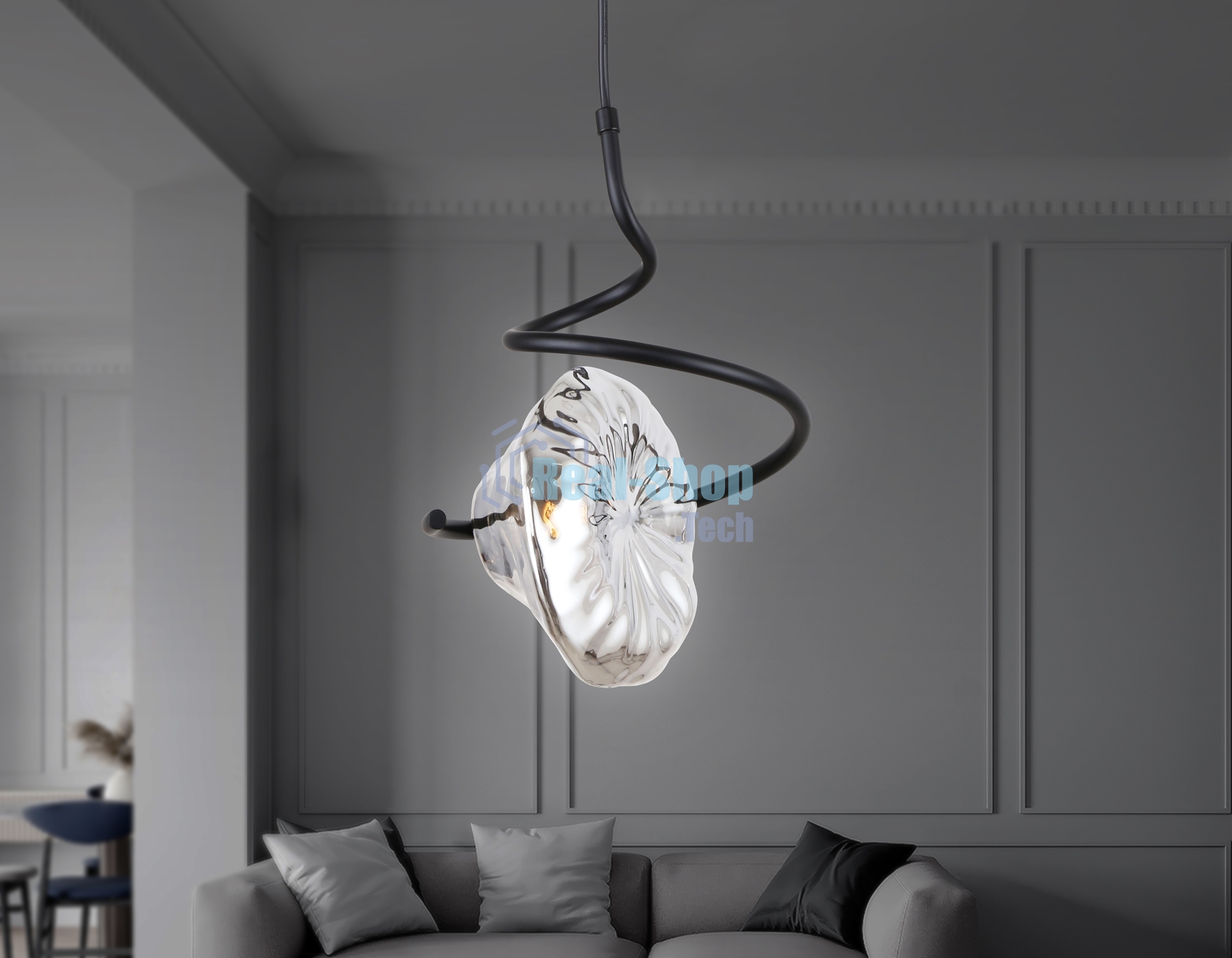 Светильник Ambrella light LH15001 BK/SM черный/дымчатый G9 max 40W D190*1400